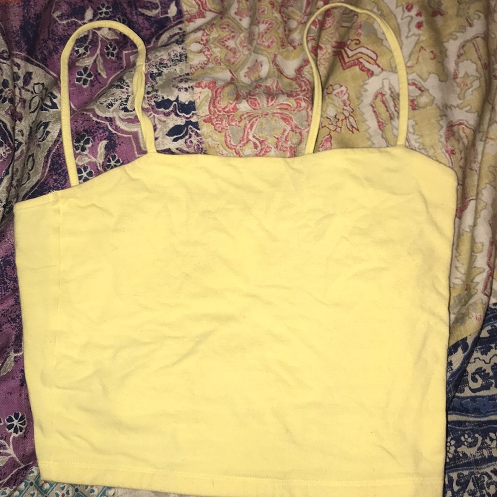 yellow pacsun crop top
